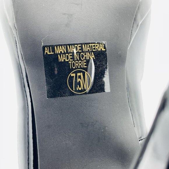 City Classified Heels Womens Size 7.5M Black Mary Jane Career Office Patent Shoe - Picture 10 of 11